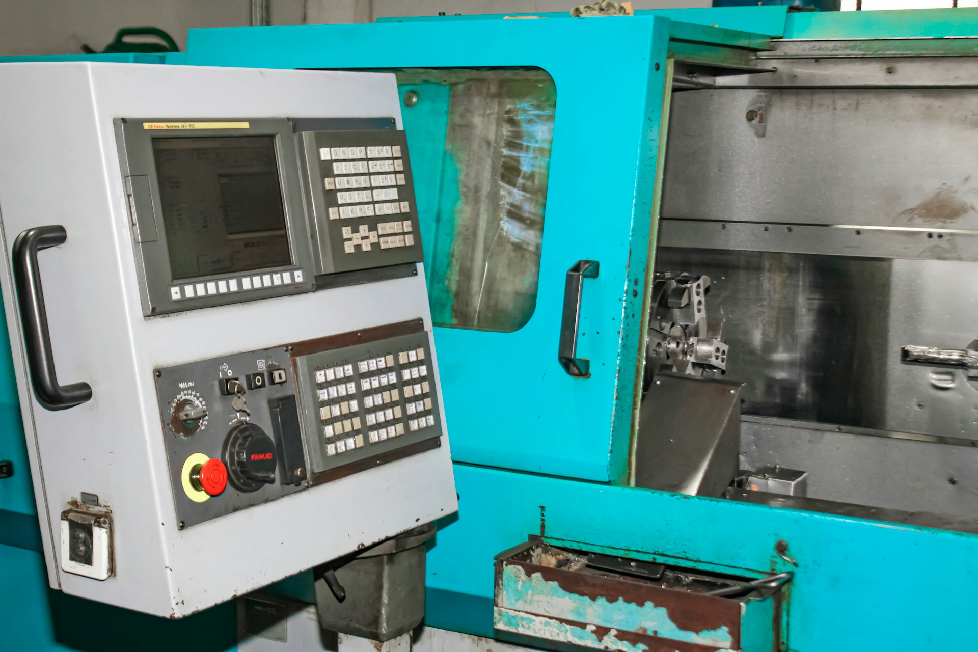 A machine that is inside of a building